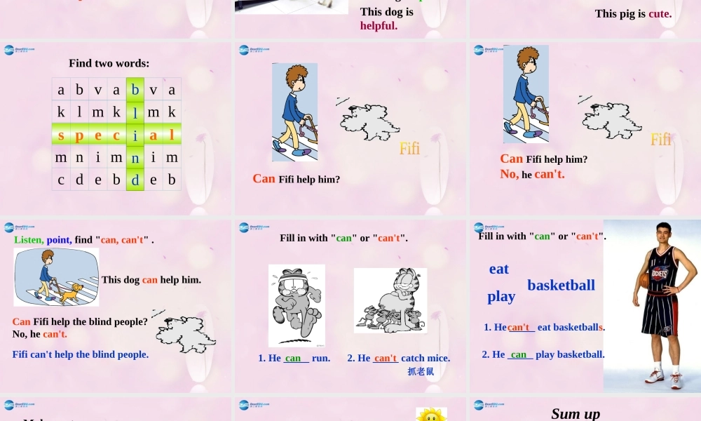 2014秋五年级英语上册 Module 7 Unit 1 This dog can help him课件2 外研版（一起）