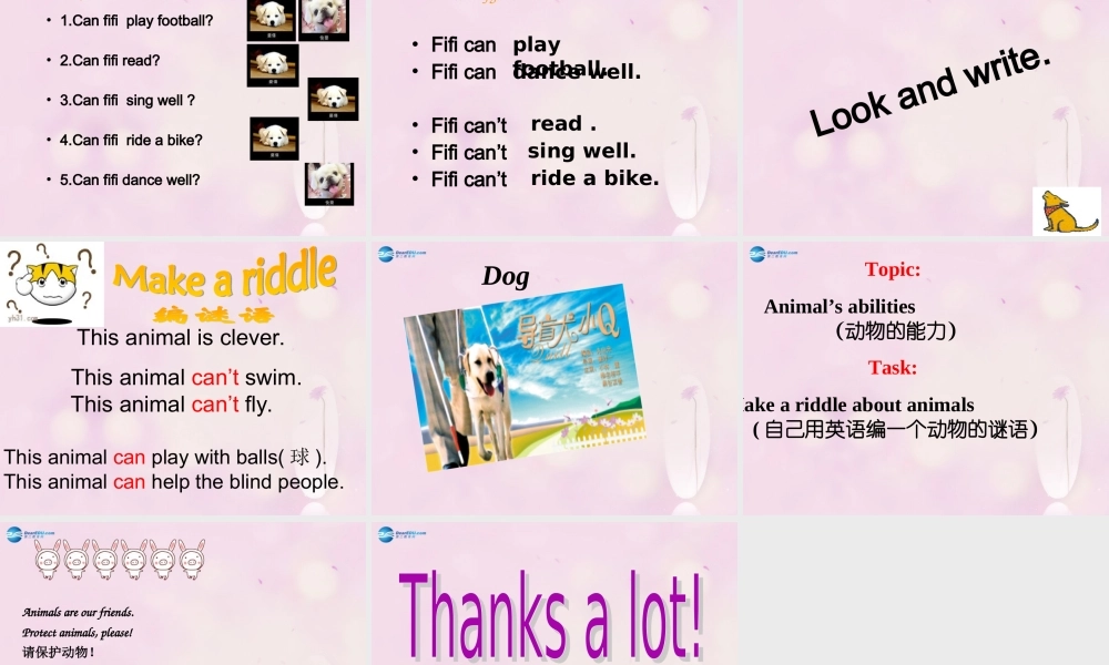 2014秋五年级英语上册 Module 7 Unit 1 This dog can help him课件6 外研版（一起）