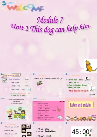 2014秋五年级英语上册 Module 7 Unit 2 It could hear the people课件2 外研版（一起）