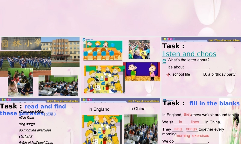 2014秋五年级英语上册 Module 8 Unit 1 Children often sit around tables课件2 外研版（一起）