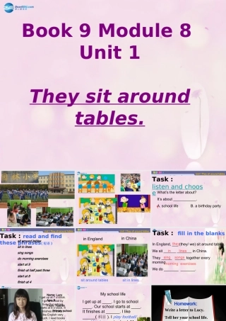 2014秋五年级英语上册 Module 8 Unit 1 Children often sit around tables课件2 外研版（一起）