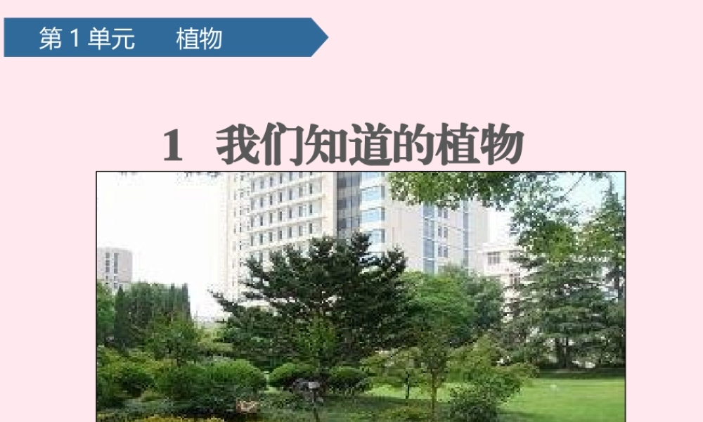 一年级科学上册 植物 1我们知道的植物课件 教科版-教科版小学一年级上册自然科学课件