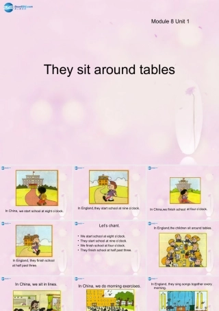 2014秋五年级英语上册 Module 8 Unit 1 Children often sit around tables课件4 外研版（一起）