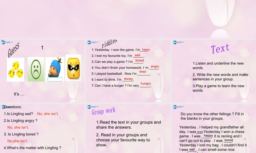 2014秋五年级英语上册 Module 9 Unit 1 Are you sad课件 外研版（一起）