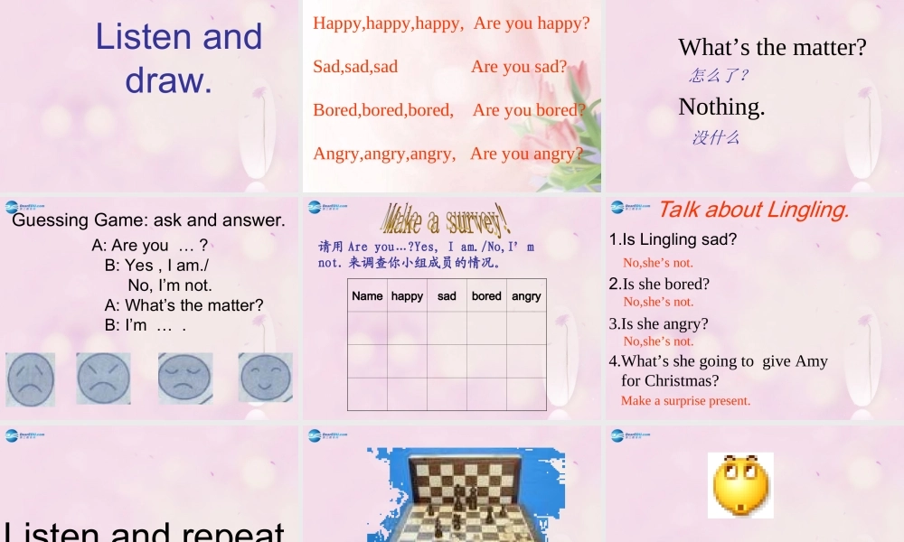 2014秋五年级英语上册 Module 9 Unit 1 Are you sad课件4 外研版（一起）