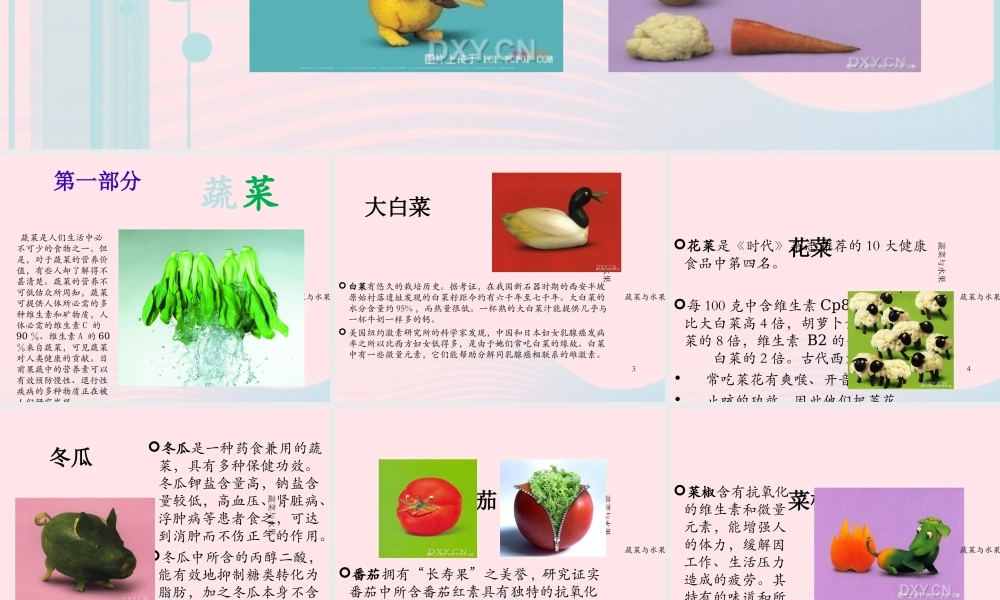 一年级生活与科技下册 2.1《常吃的蔬菜和水果》课件（3） 新人教版-新人教版小学一年级下册自然科学课件