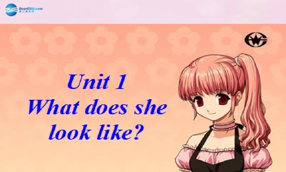 2014秋五年级英语上册 Unit 1 What does she look like课件4 湘少版