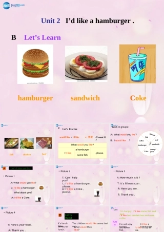 2014秋五年级英语上册 Unit 2 I’d like a hamburger课件2 湘少版