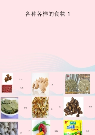 一年级生活与科技下册 3.1《各种各样的食物》课件（3） 新人教版-新人教版小学一年级下册自然科学课件