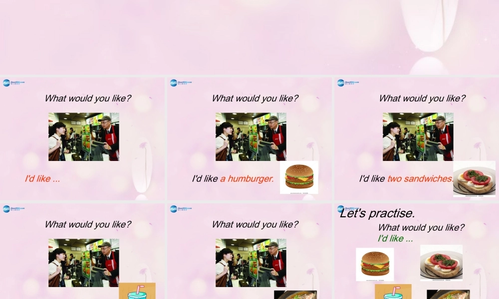 2014秋五年级英语上册 Unit 2 I’d like a hamburger课件5 湘少版