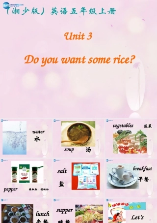 2014秋五年级英语上册 Unit 3 Do you want some rice课件5 湘少版