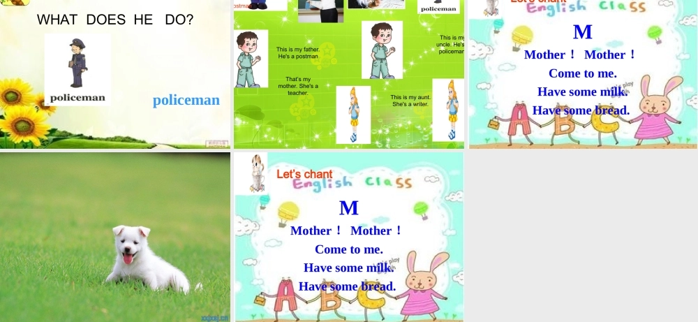 2014秋五年级英语上册 Unit 3 My father is a writer课件3 人教版（精通）