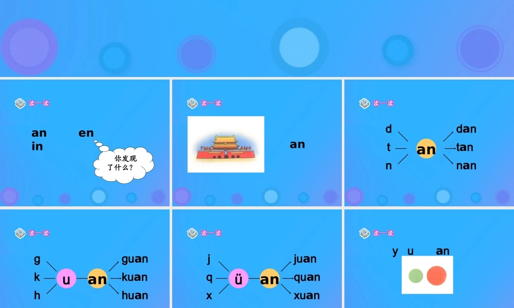 一年级语文上册《an en in》教学课件 教科版-教科版小学一年级上册语文课件