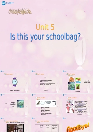 2014秋五年级英语上册 Unit 5 Is this your schoolbag课件3 人教版（精通）