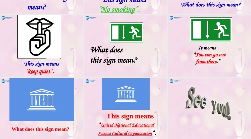 2014秋五年级英语上册 Unit 10 What does that sign mean课件1 湘少版