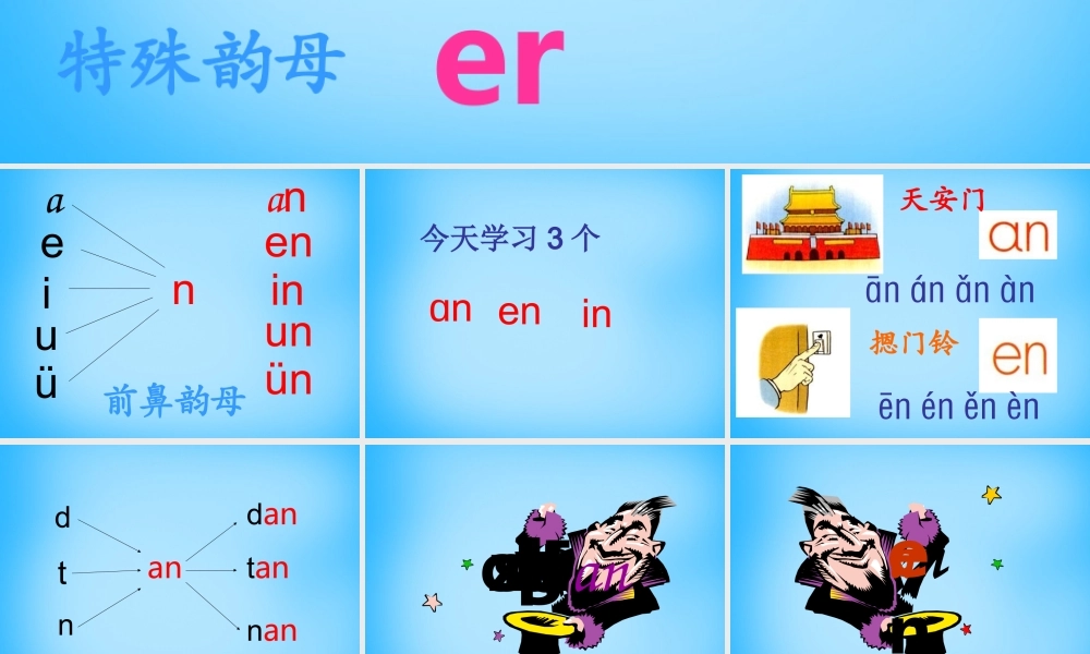 一年级语文上册《an en in》课件4 苏教版-苏教版小学一年级上册语文课件