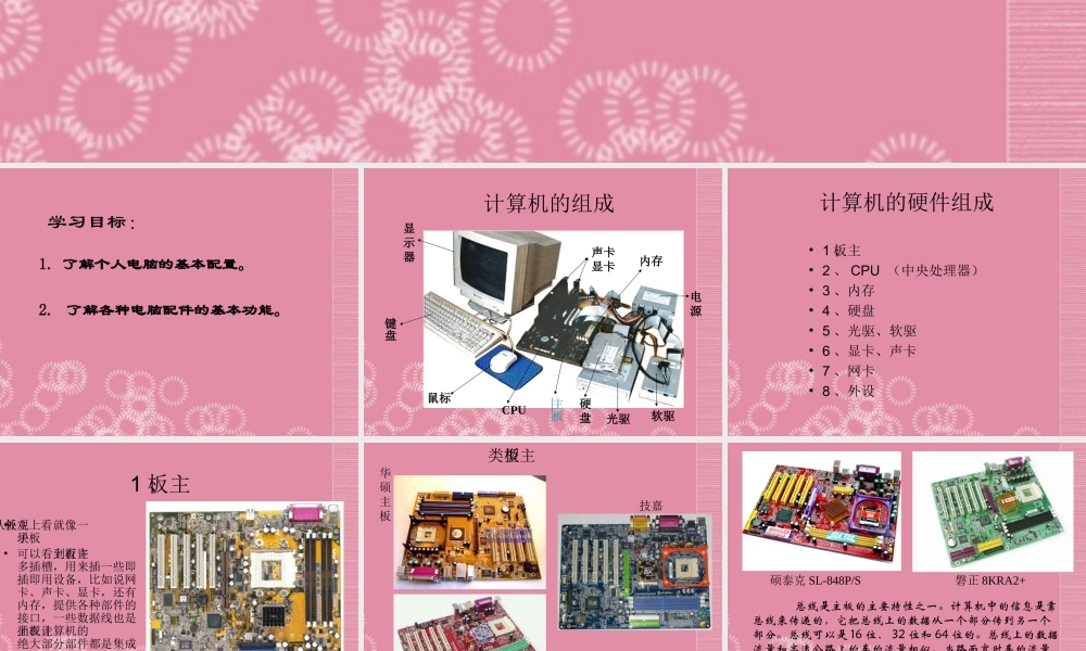 一年级信息技术上册 认识计算机课件 清华版