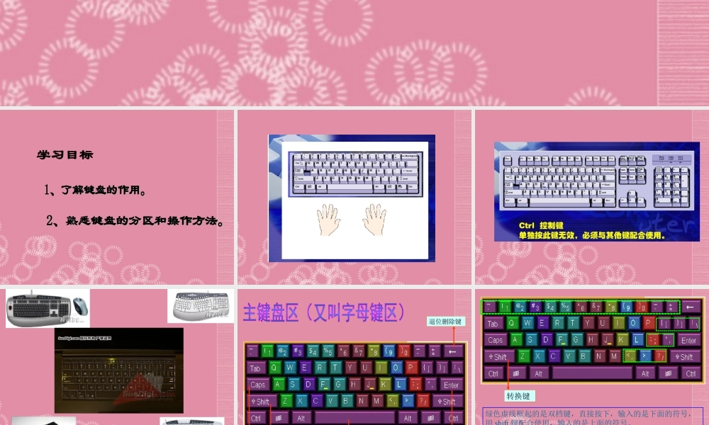 一年级信息技术上册 认识键盘 1课件 清华版