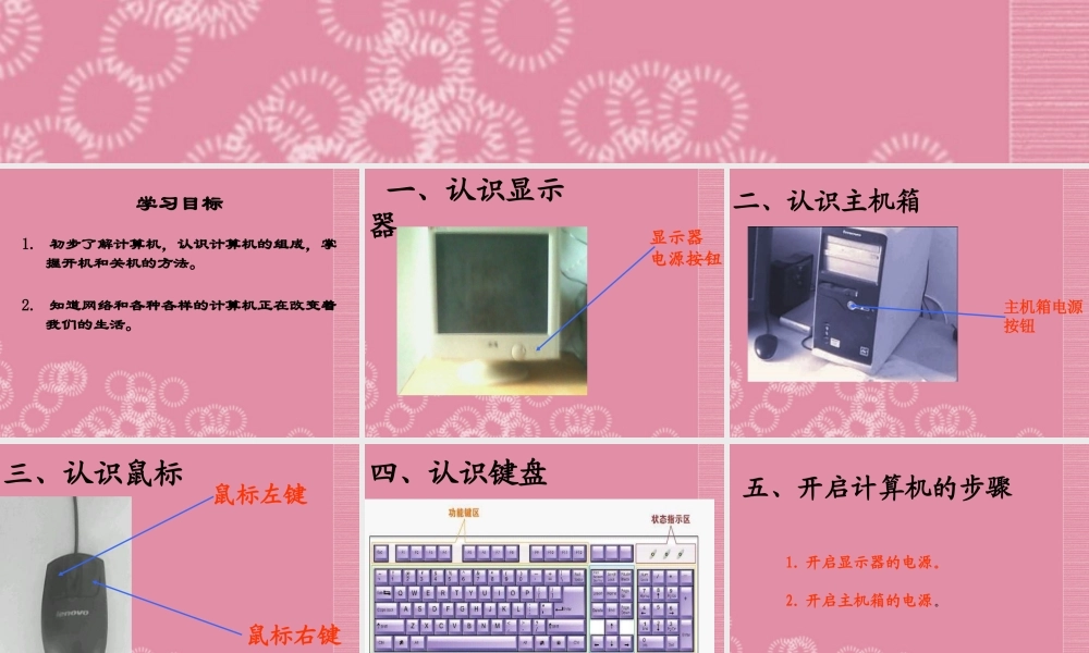 一年级信息技术上册 认识新朋友课件 清华版