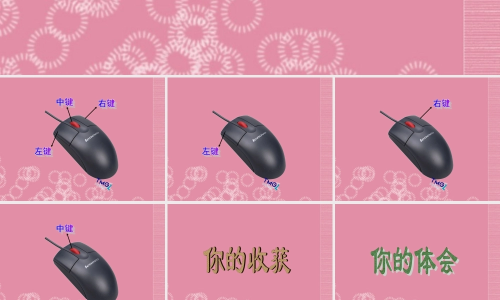 一年级信息技术上册 鼠标的用法课件 泰山版