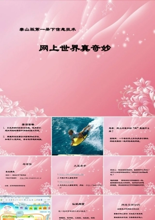 一年级信息技术下册 网上世界真奇妙课件 泰山版