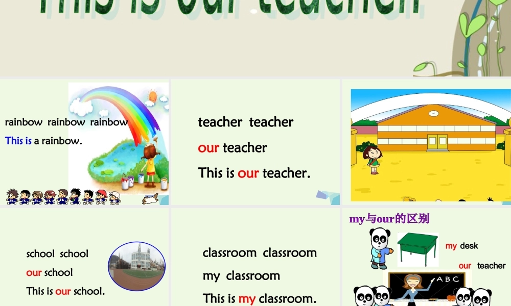 一年级英语上册 Module 5 Unit 1 This is our teacher课件1 外研版（一起）-外研版小学一年级上册英语课件