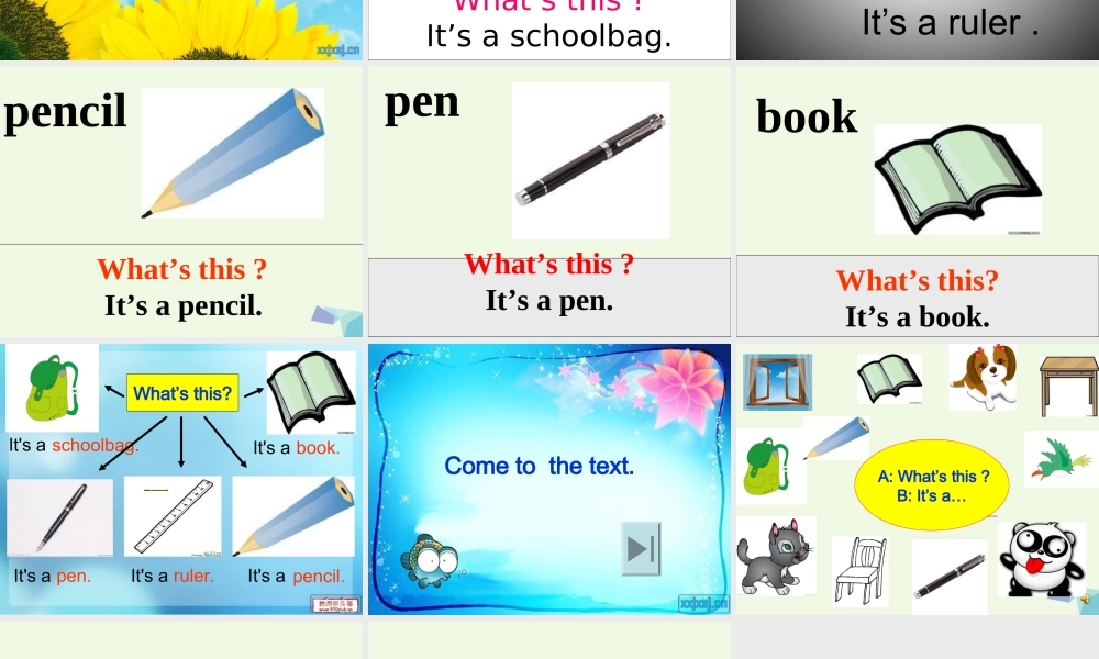 一年级英语上册 Module 6 Unit 1 What’s this课件2 外研版（一起）-外研版小学一年级上册英语课件