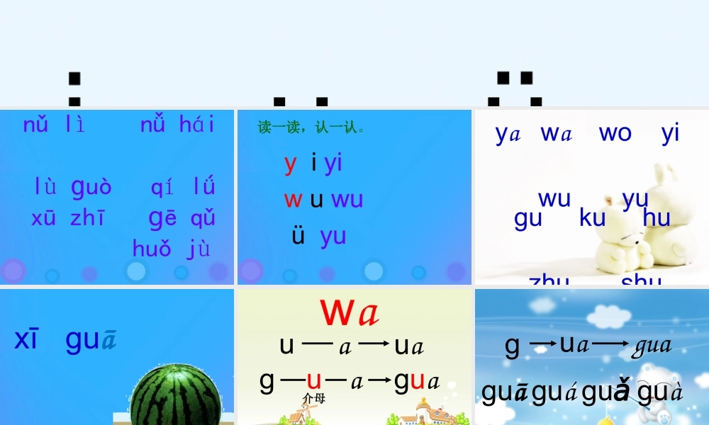 一年级语文上册《hua gua shuo》课件 教科版-教科版小学一年级上册语文课件