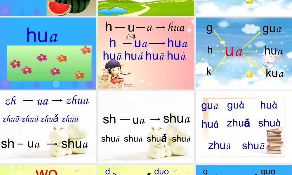 一年级语文上册《hua gua shuo》课件 教科版-教科版小学一年级上册语文课件