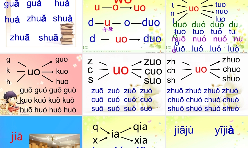 一年级语文上册《hua gua shuo》课件1 教科版-教科版小学一年级上册语文课件
