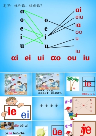 一年级语文上册《ie ǖe er》课件3 苏教版-苏教版小学一年级上册语文课件