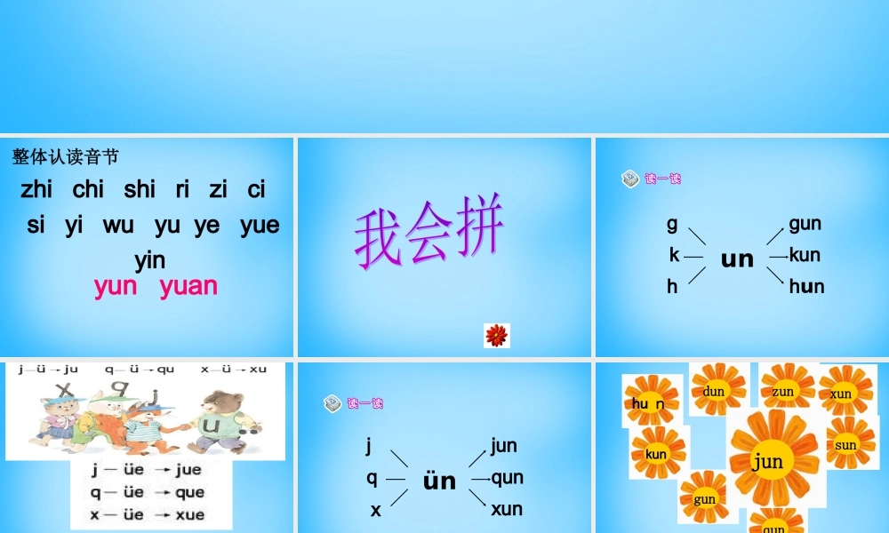 一年级语文上册《un ǖn》课件2 苏教版-苏教版小学一年级上册语文课件