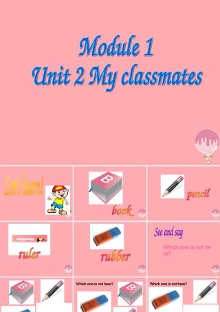 一年级英语上册 Unit 2 My classmates课件1 牛津上海版-牛津上海版小学一年级上册英语课件