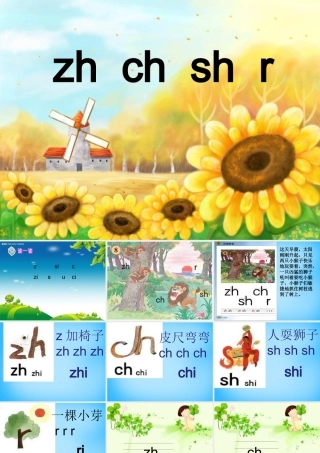 一年级语文上册《zh ch sh r》课件4 苏教版-苏教版小学一年级上册语文课件