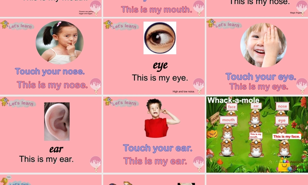 一年级英语上册 Unit 3 My face课件 牛津上海版-牛津上海版小学一年级上册英语课件