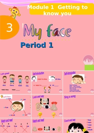 一年级英语上册 Unit 3 My face课件2 牛津上海版-牛津上海版小学一年级上册英语课件