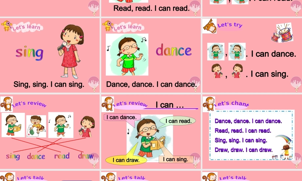 一年级英语上册 Unit 4 I can sing课件2 牛津上海版-牛津上海版小学一年级上册英语课件