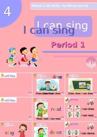 一年级英语上册 Unit 4 I can sing课件2 牛津上海版-牛津上海版小学一年级上册英语课件