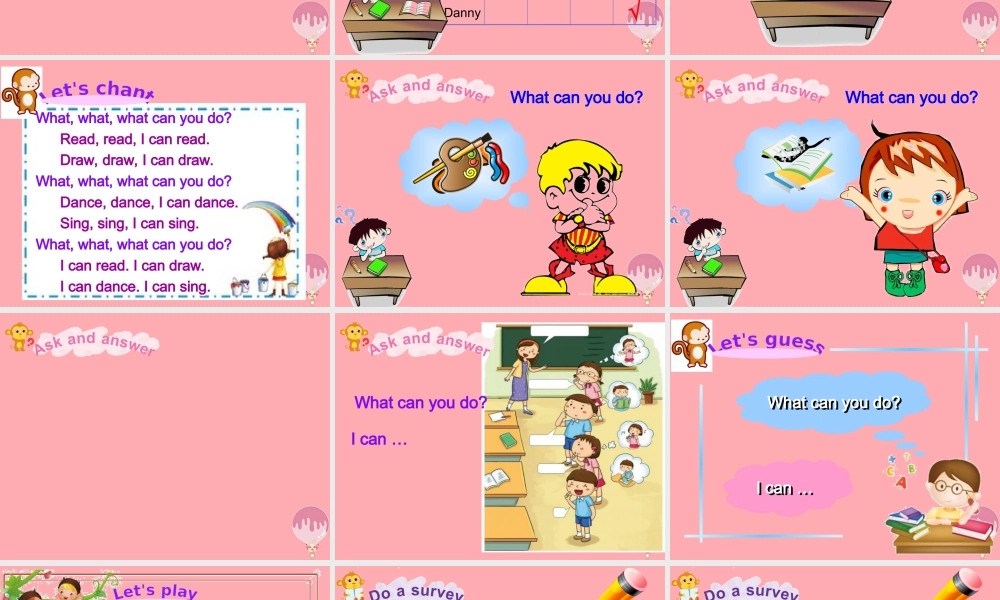 一年级英语上册 Unit 4 I can sing课件3 牛津上海版-牛津上海版小学一年级上册英语课件