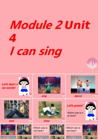 一年级英语上册 Unit 4 I can sing课件5 牛津上海版-牛津上海版小学一年级上册英语课件