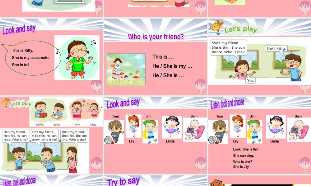 一年级英语上册 Unit 6 My friends课件2 牛津上海版-牛津上海版小学一年级上册英语课件