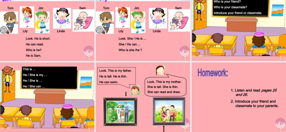 一年级英语上册 Unit 6 My friends课件2 牛津上海版-牛津上海版小学一年级上册英语课件