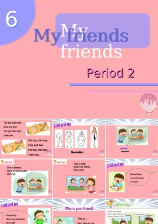 一年级英语上册 Unit 6 My friends课件2 牛津上海版-牛津上海版小学一年级上册英语课件