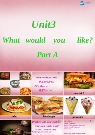 五年级英语上册 Unit3 What would you like课件3 人教PEP