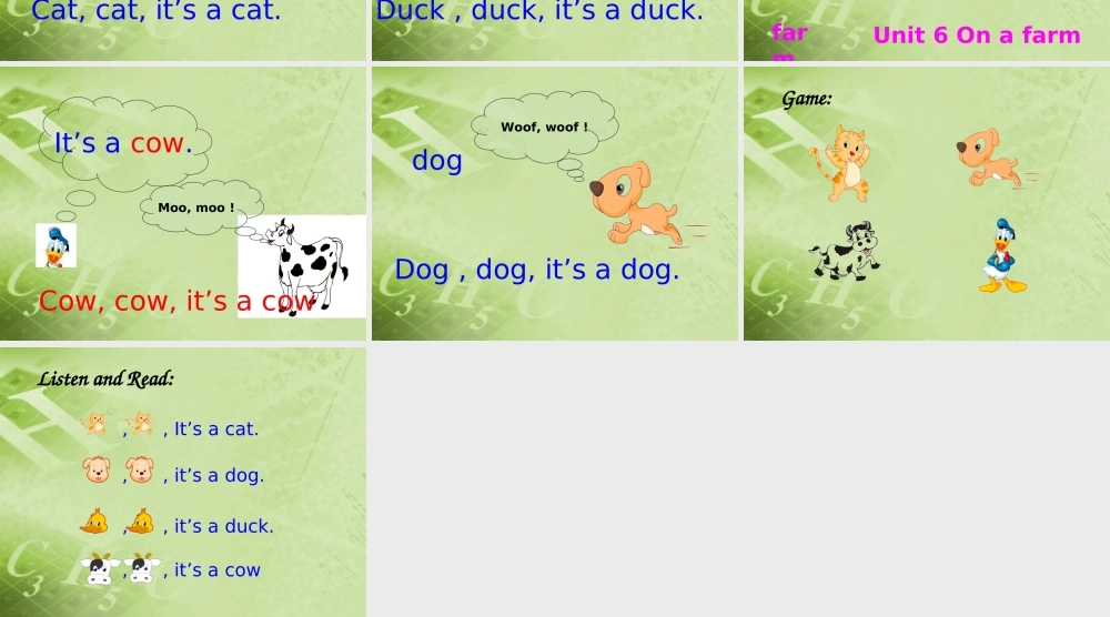 一年级英语上册 Unit 6(8)课件 苏教牛津版