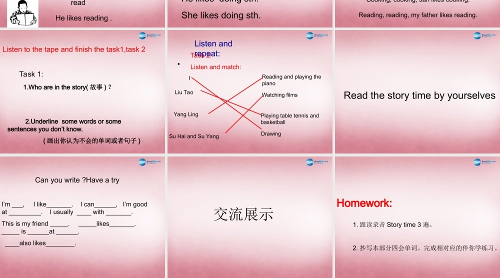 五年级英语上册 Unit4 Hobbies课件1 译林版