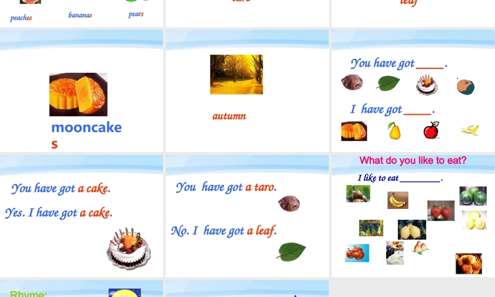 一年级英语上册 Unit 6(10)课件 沪教牛津版