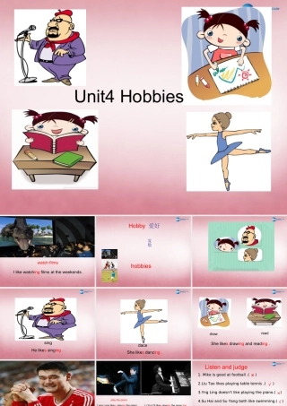 五年级英语上册 Unit4 Hobbies课件2 译林版