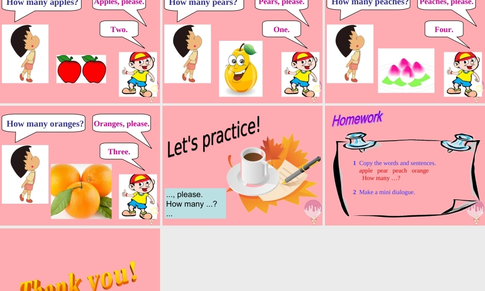 一年级英语上册 Unit 8 Apples please课件2 牛津上海版-牛津上海版小学一年级上册英语课件