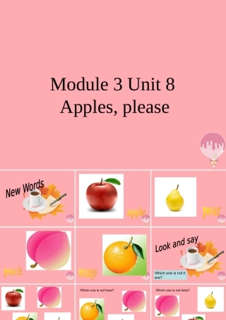 一年级英语上册 Unit 8 Apples please课件2 牛津上海版-牛津上海版小学一年级上册英语课件